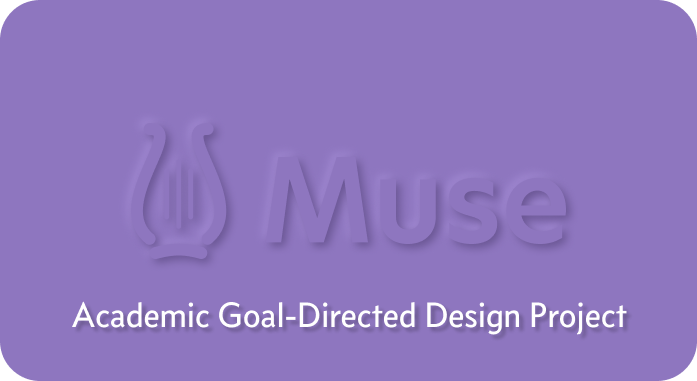 A logo for my Goal-Directed Design project, Muse
